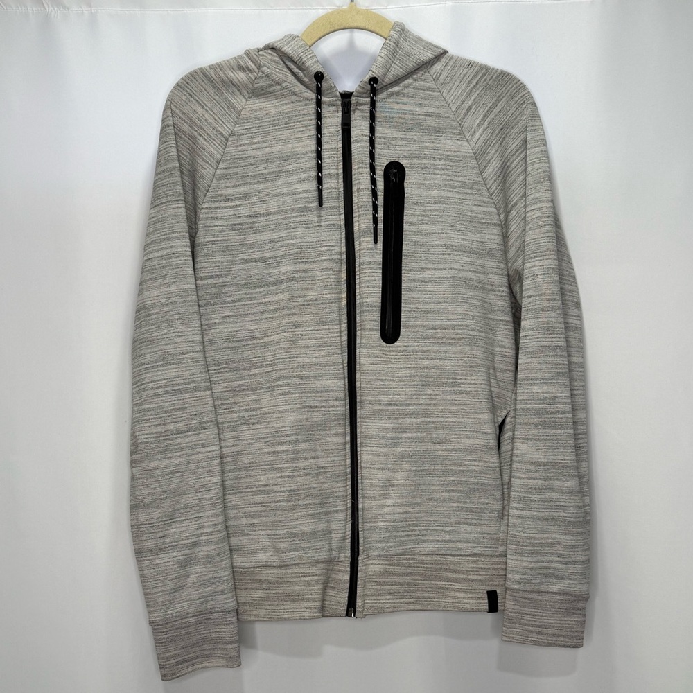 Express Men’s Gray Marle Zip Up Sweatshirt Hoodie